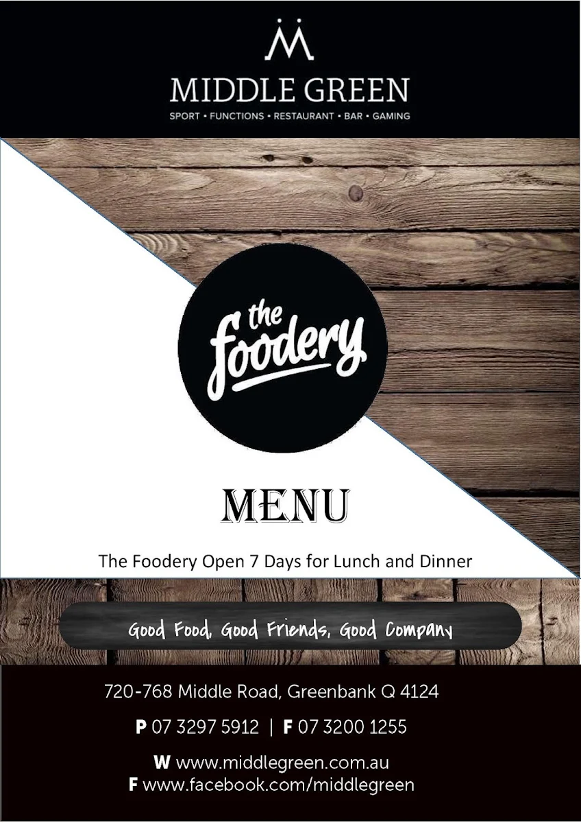 Menu, The Foodery