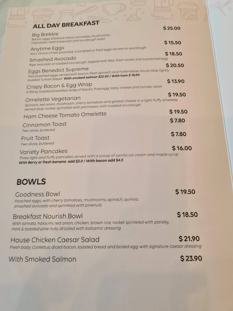 Menu, Moon & Spoon