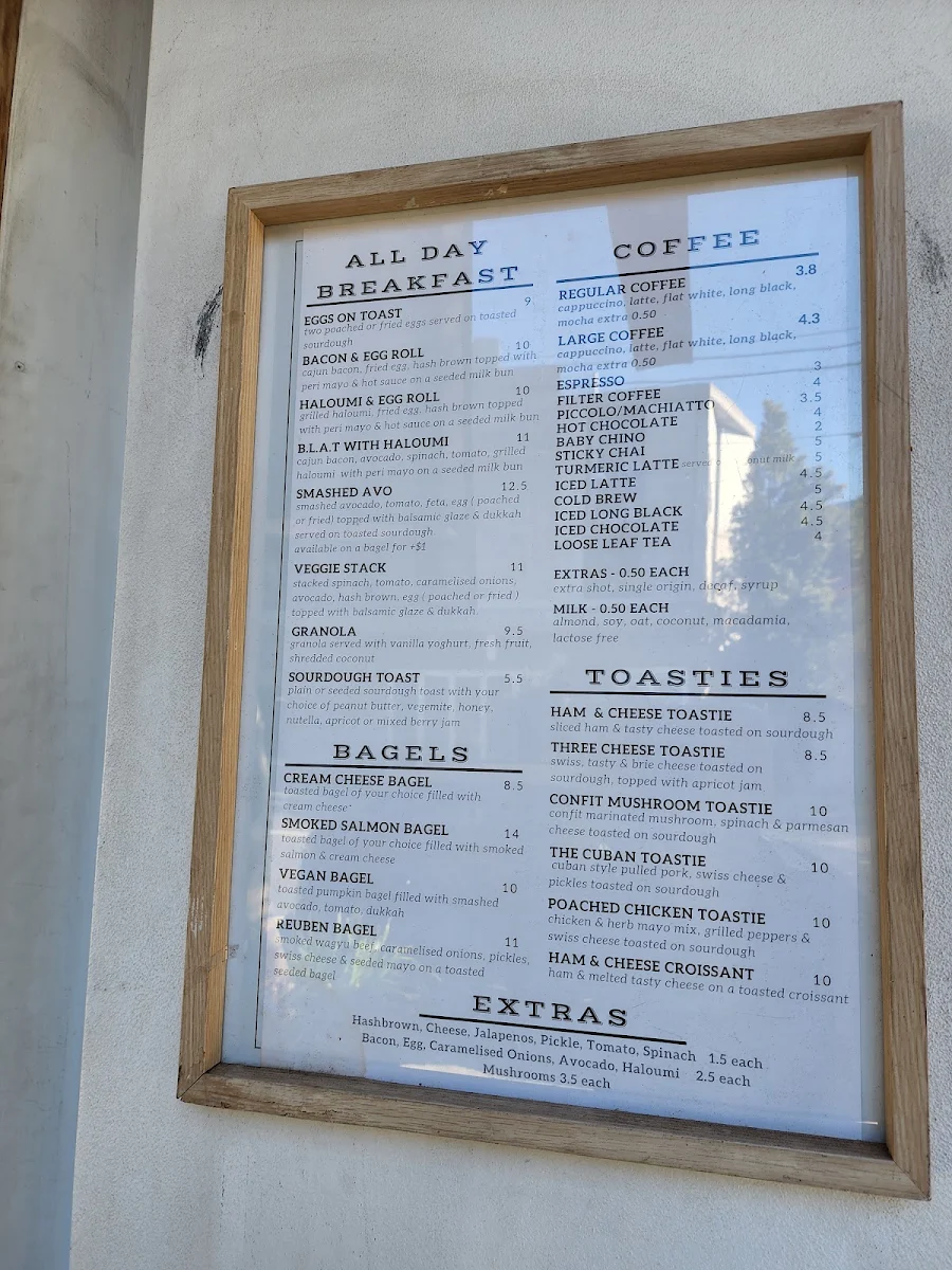 Menu, Little Me Cafe Waverley