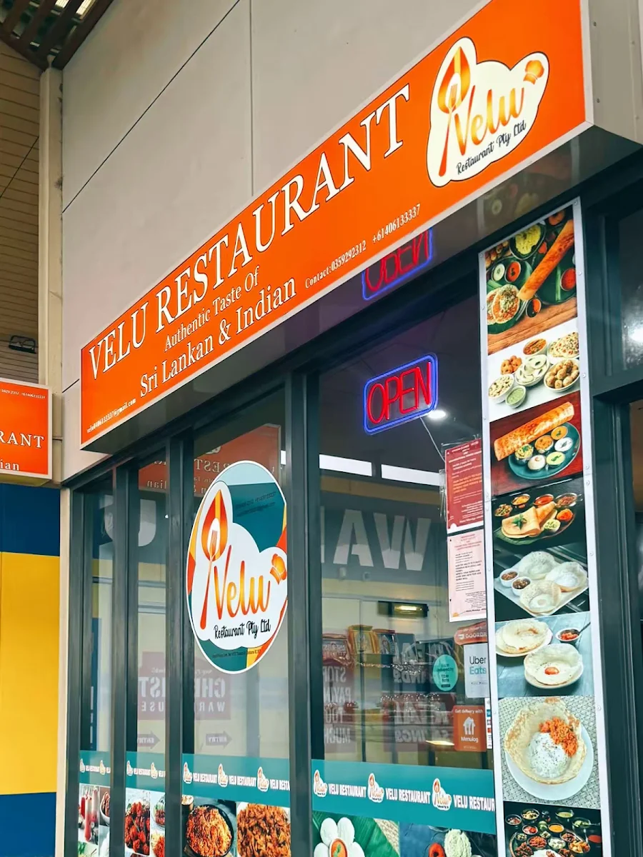 Menu, VELU RESTAURANT