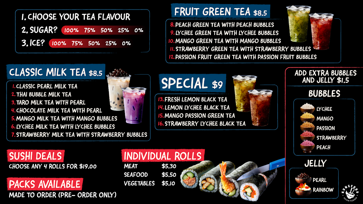 Menu, Kung Food