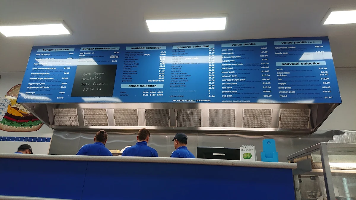 Menu, Macrina Fish Shop