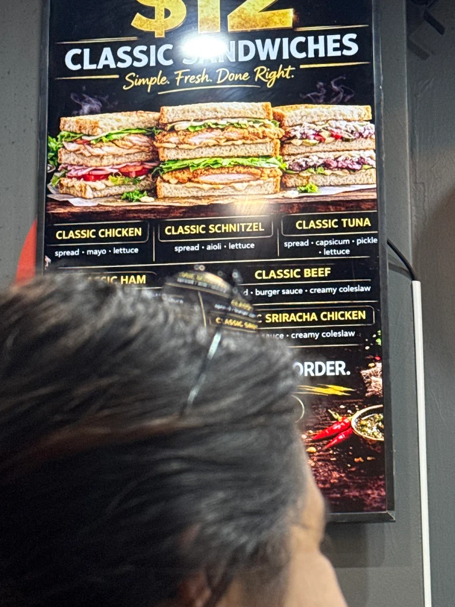 Menu, The sandwich stop