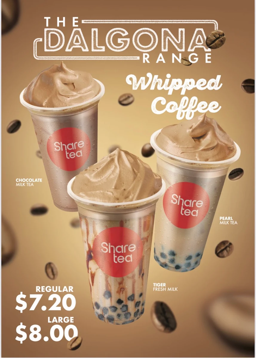 Menu, Sharetea Oran Park