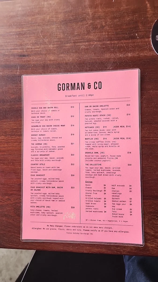 Menu, Gorman & Co
