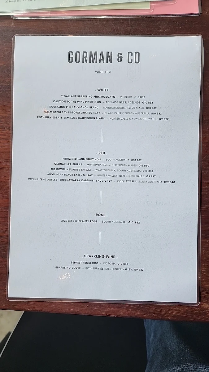 Menu, Gorman & Co