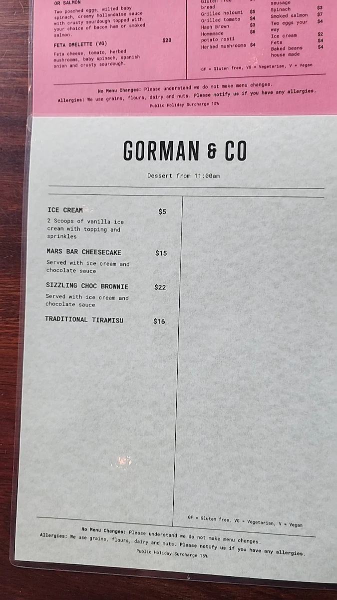 Menu, Gorman & Co