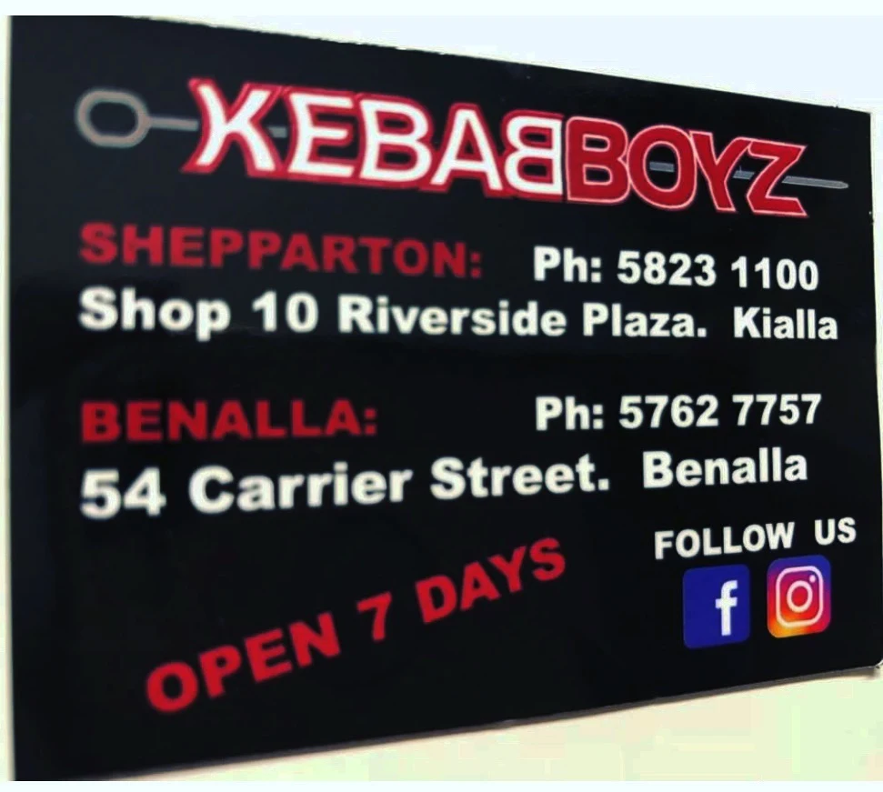 Menu, Kebab Boyz