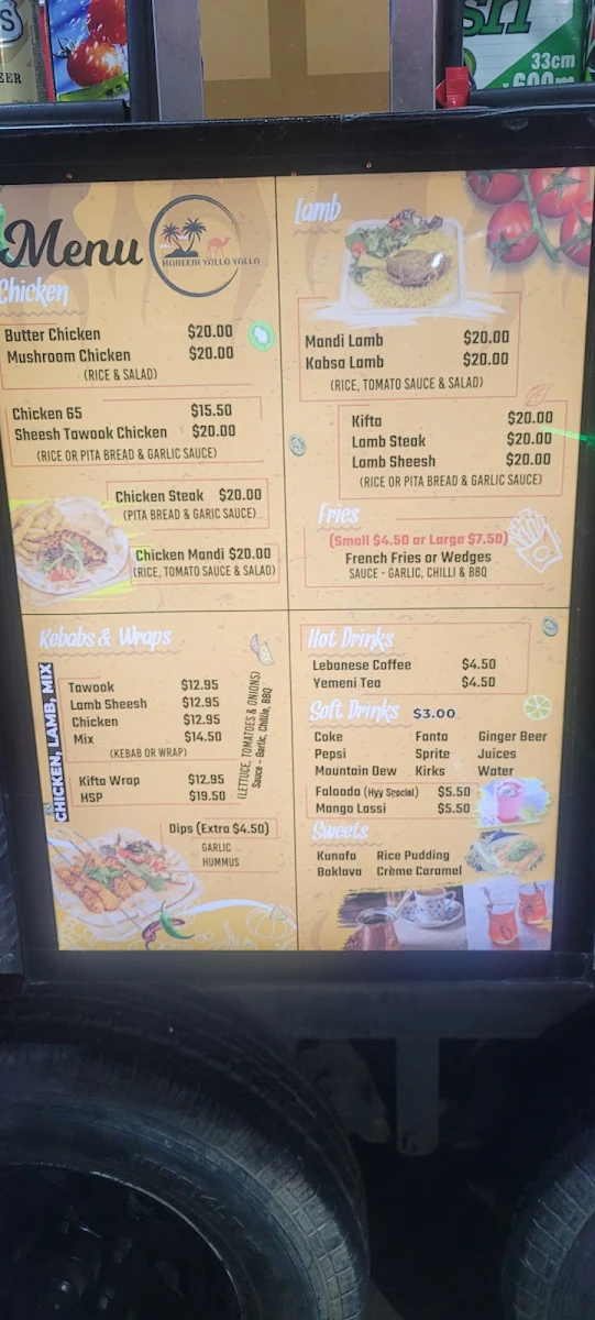 Menu, HABEEBI YALLA YALLA