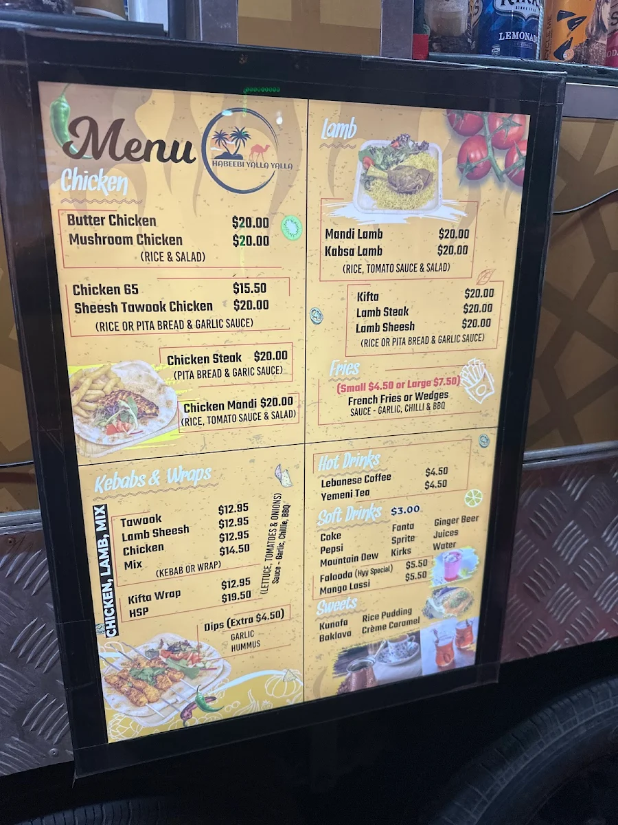 Menu, HABEEBI YALLA YALLA