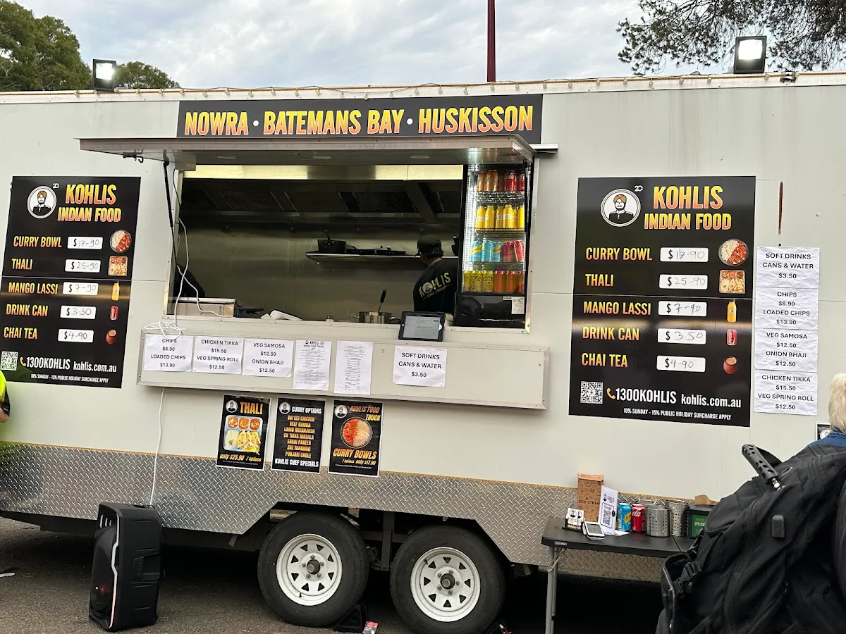 Menu, Kohlis Indian Food Truck