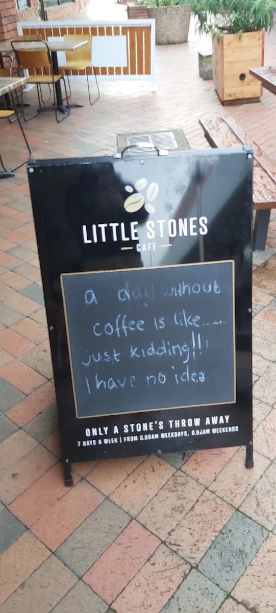 Menu, Little Stones Cafe