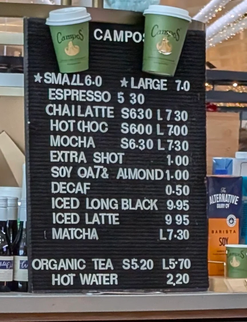 Menu, Campos
