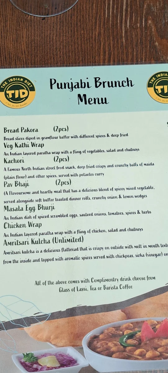 Menu, The Indian Diet