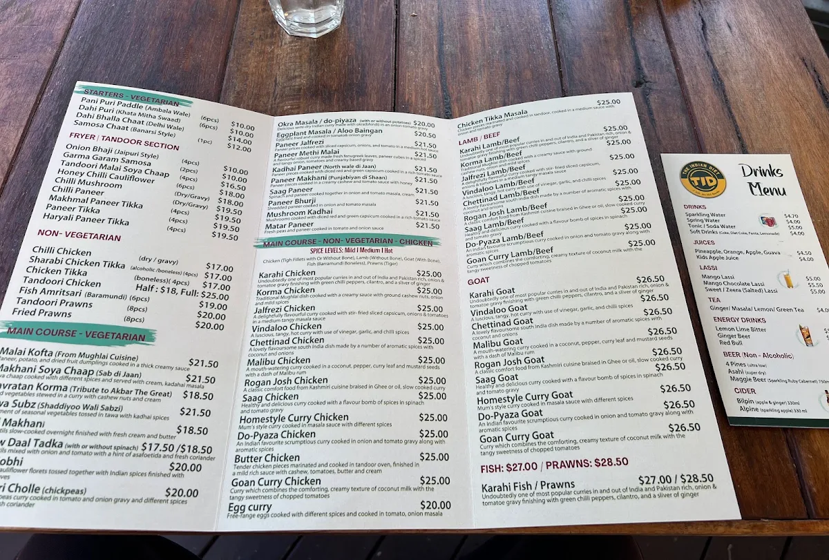 Menu, The Indian Diet
