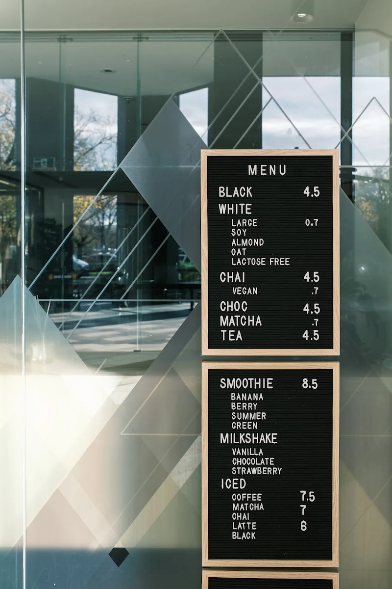 Menu, Coffee Society