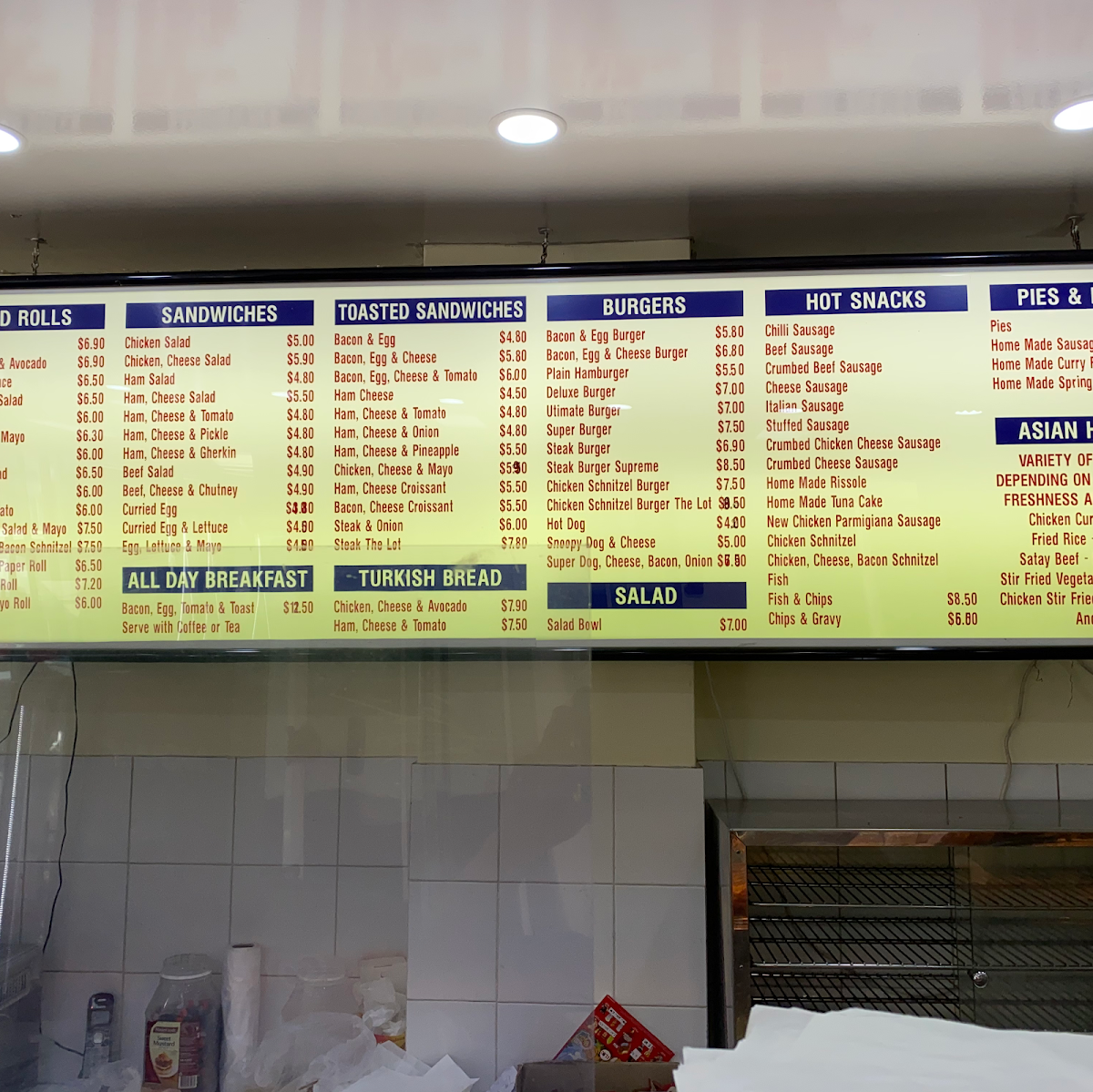 Menu, Fast 'N' Tasty