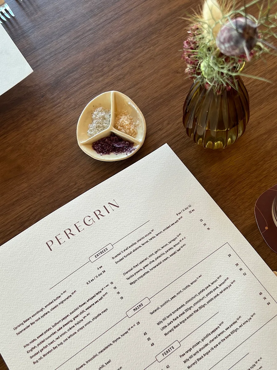 Menu, Peregrin