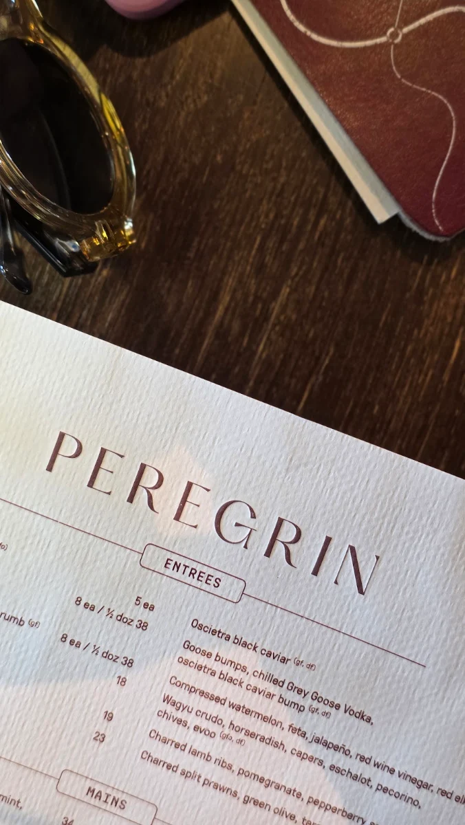 Menu, Peregrin