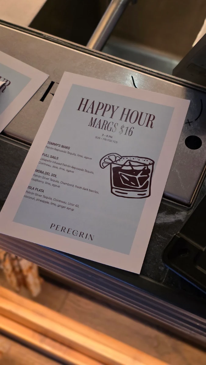 Menu, Peregrin