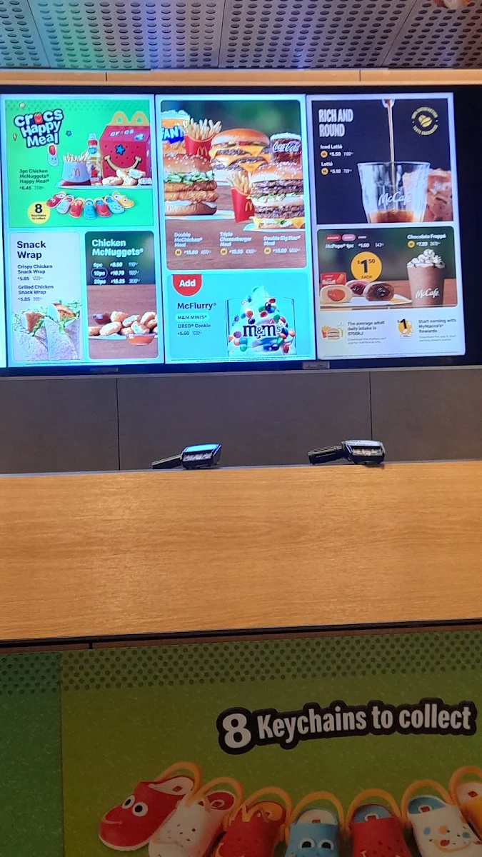 Menu, McDonald's Queen Street
