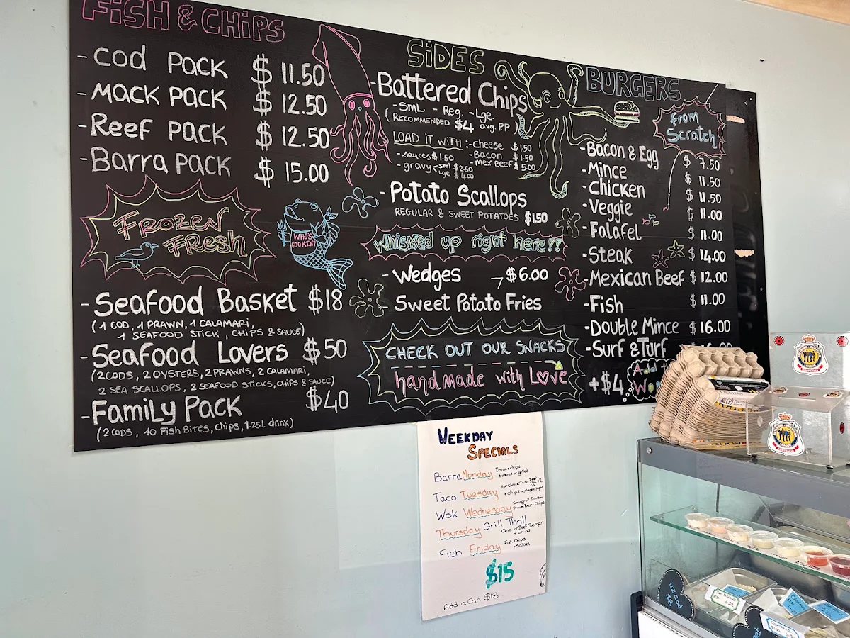 Menu, Who's Cookin Takeaway