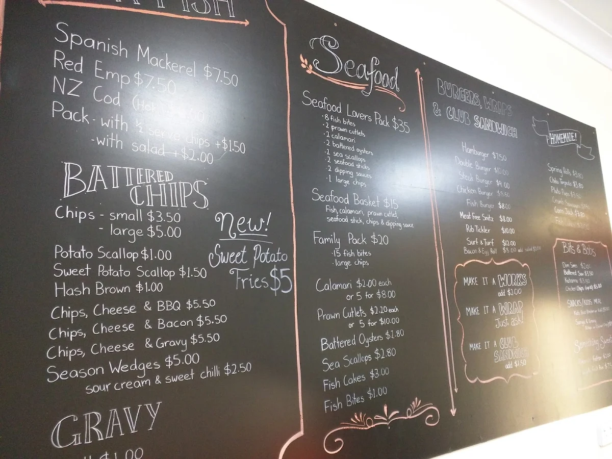 Menu, Who's Cookin Takeaway