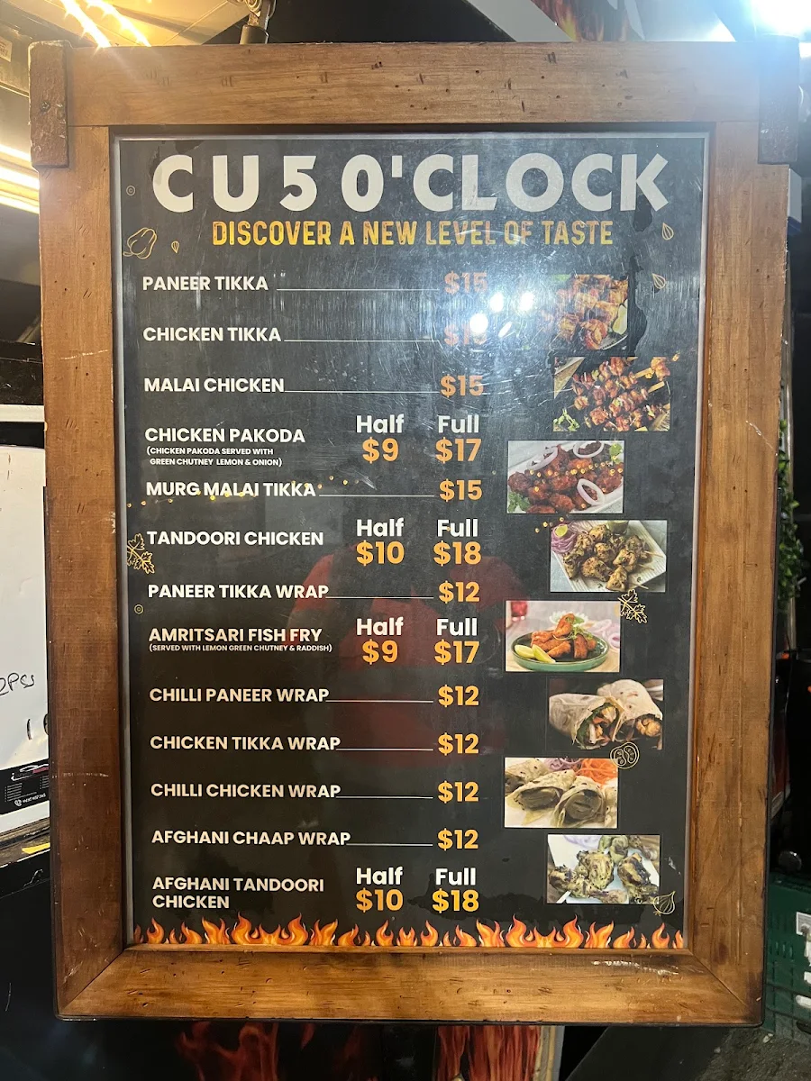 Menu, CU5O'CLOCK