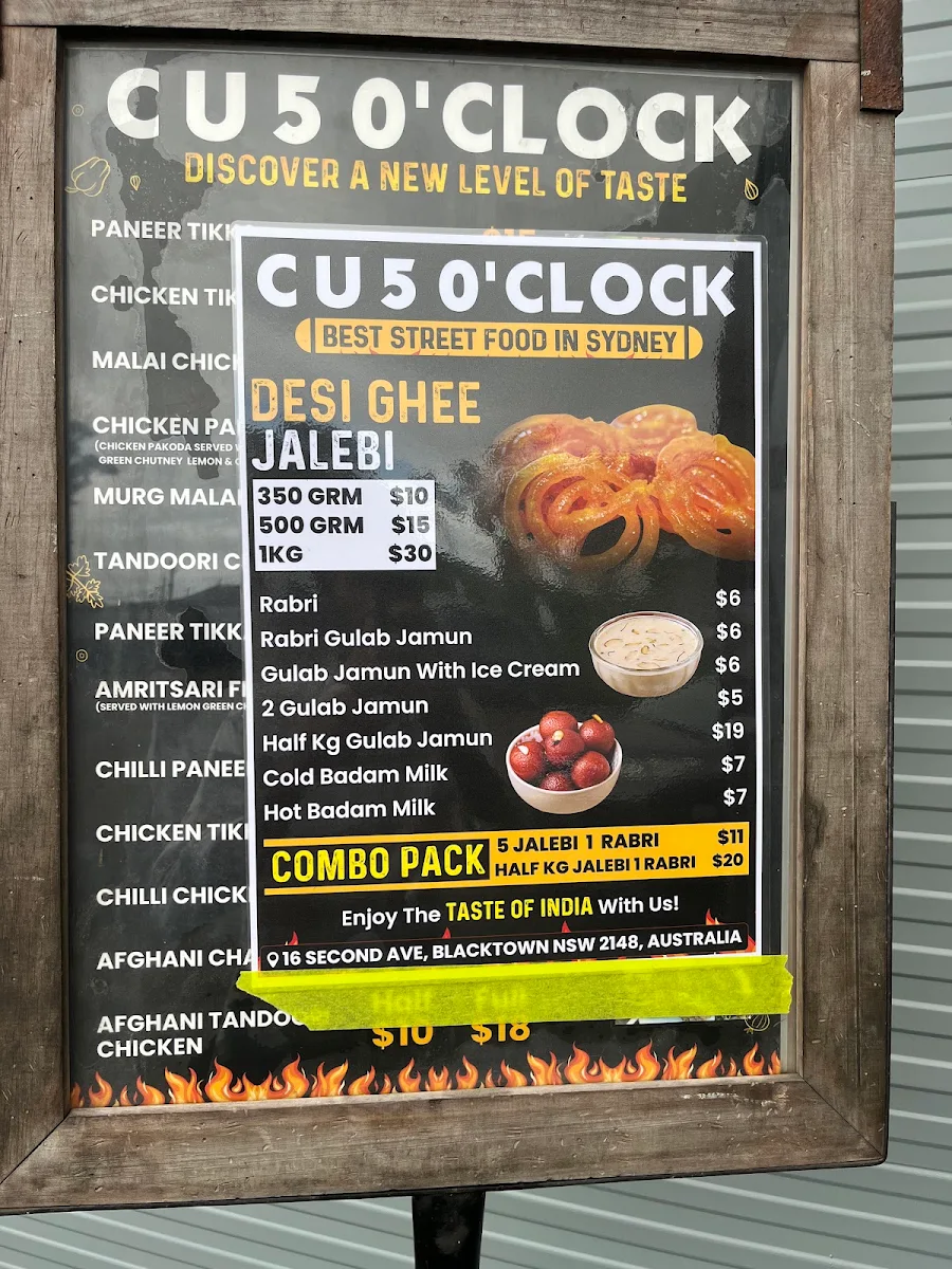 Menu, CU5O'CLOCK
