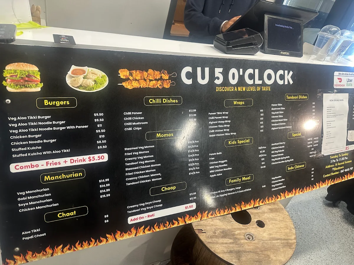 Menu, CU5O'CLOCK