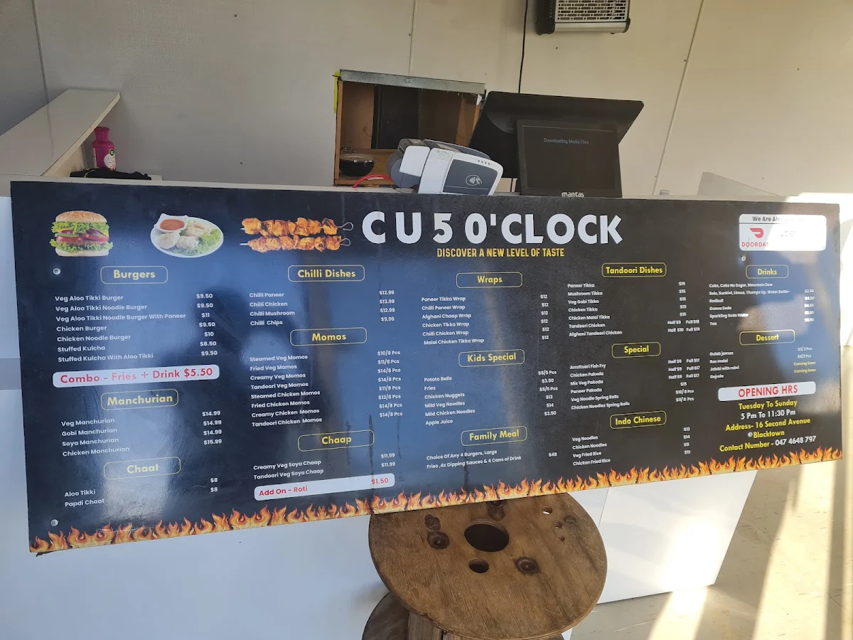 Menu, CU5O'CLOCK