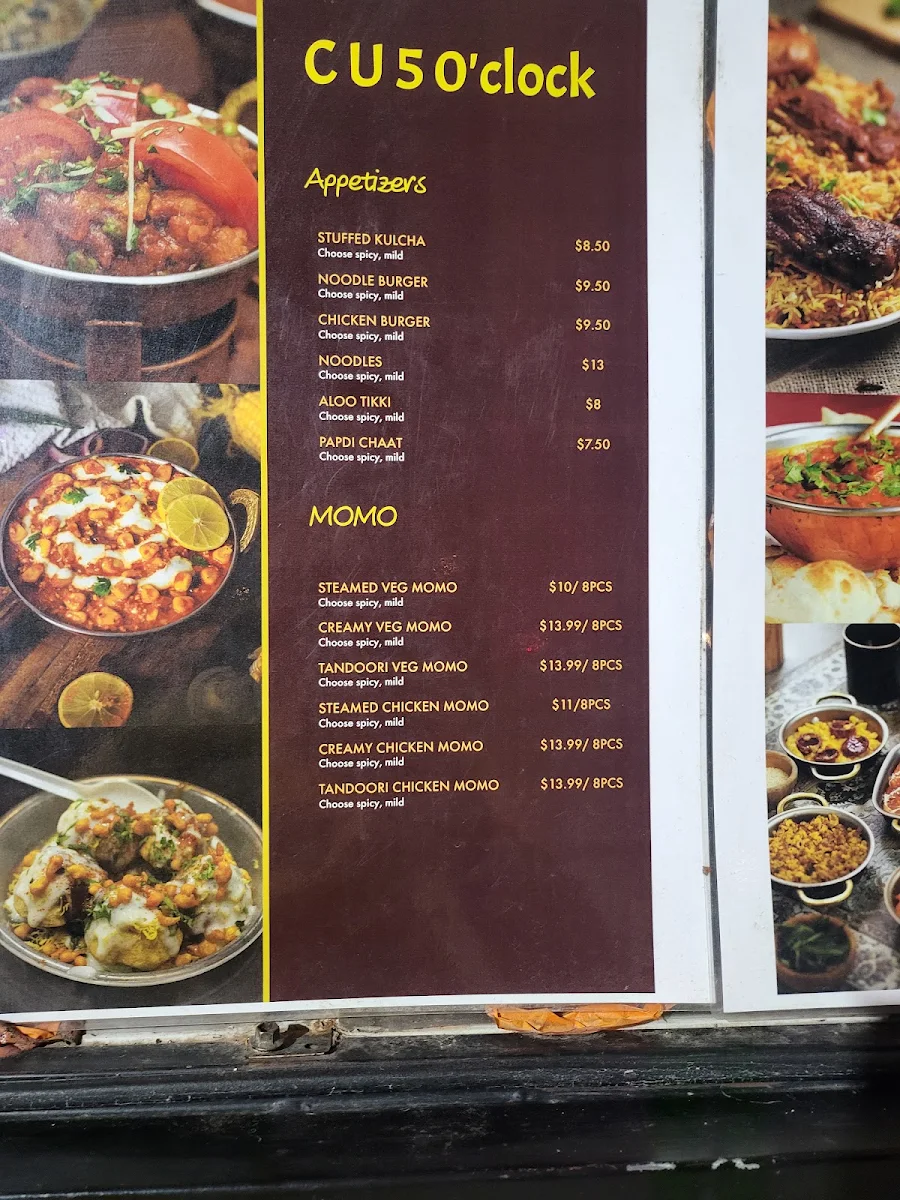 Menu, CU5O'CLOCK
