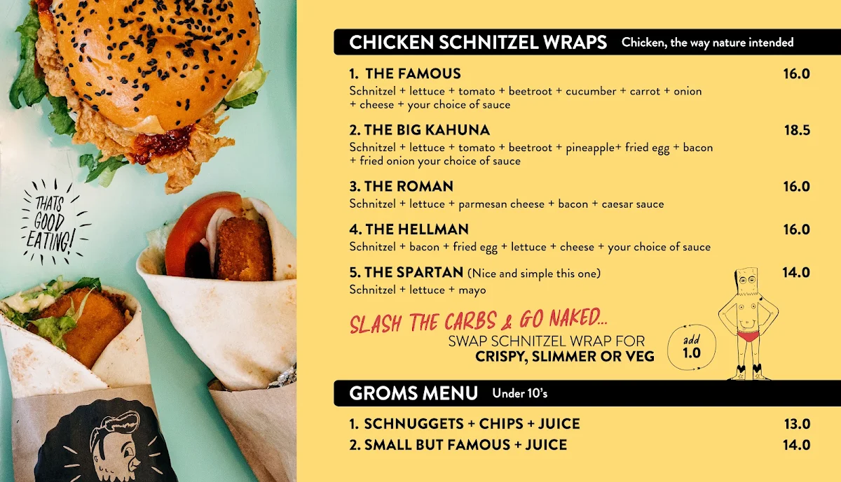 Menu, Harrys Schnitzel Joint Lake Haven