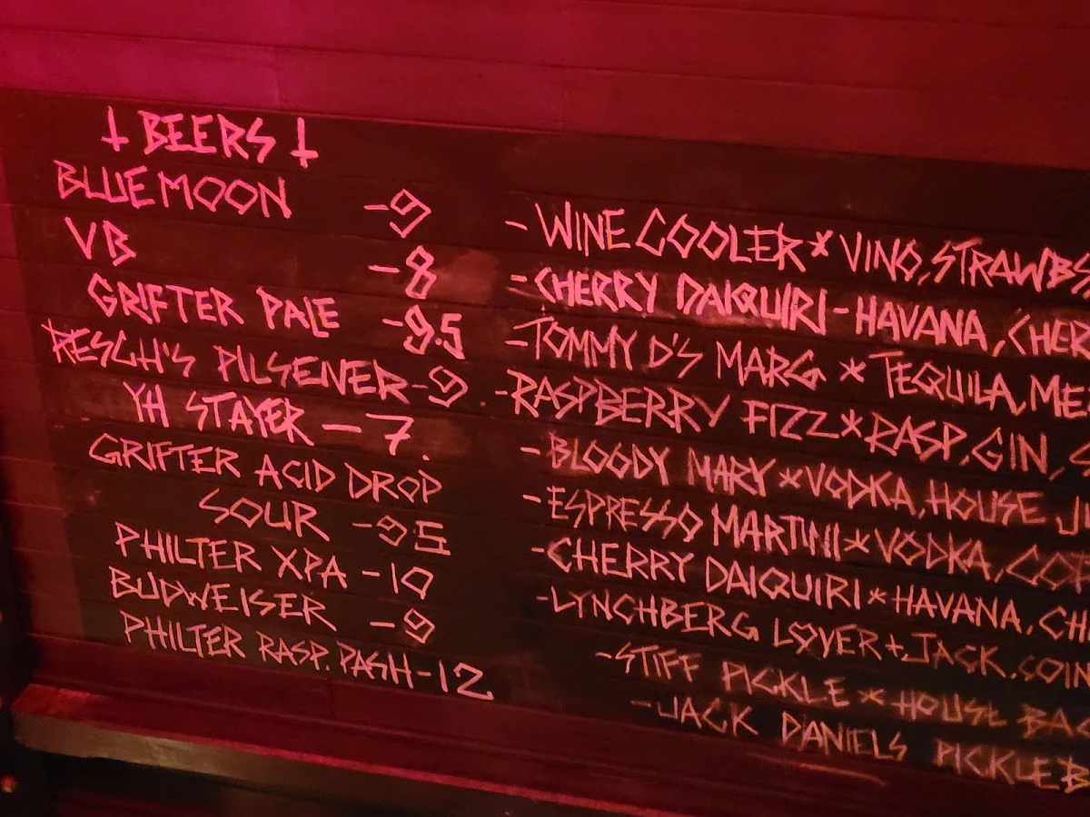 Menu, Mary's Newtown