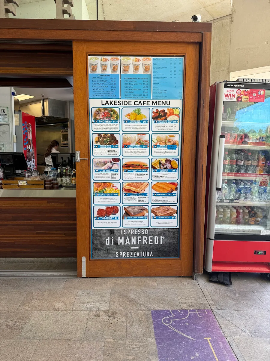 Menu, Lakeside Cafe