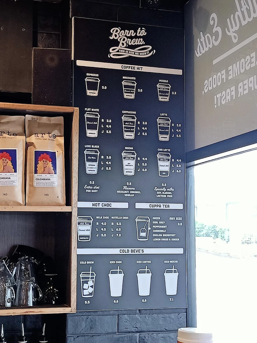 Menu, Born to Brew