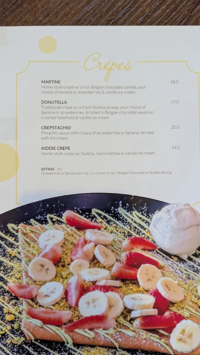 Menu, Profiterole Patisserie Penrith