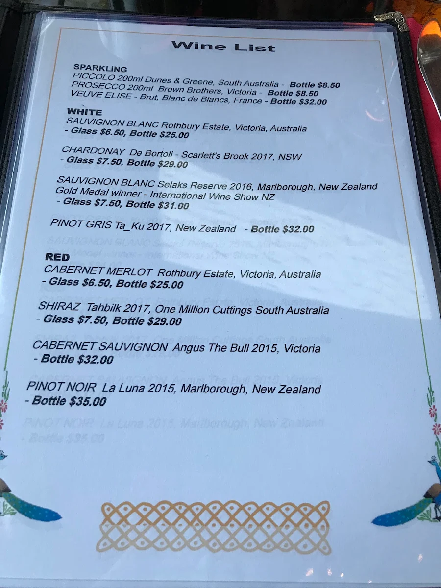 Menu, Magic of India