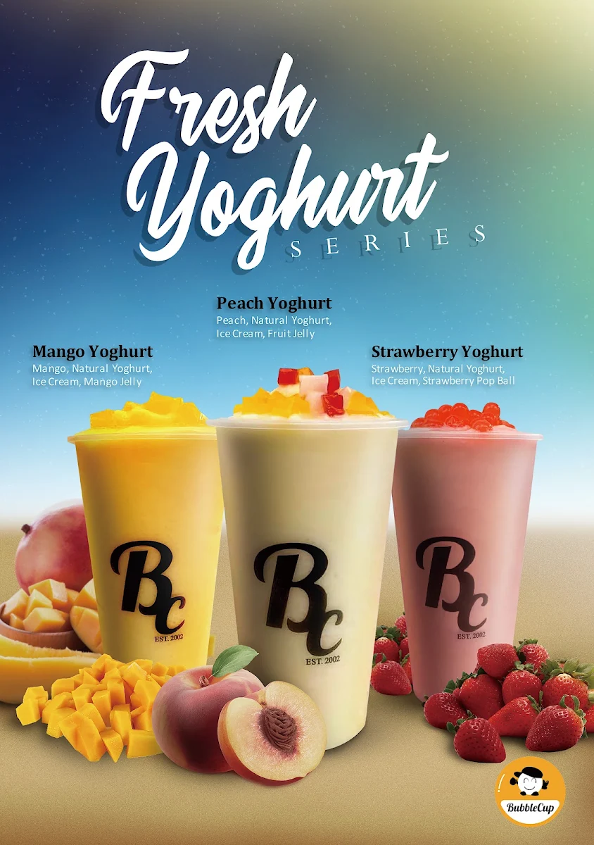 Menu, Bubble Cup