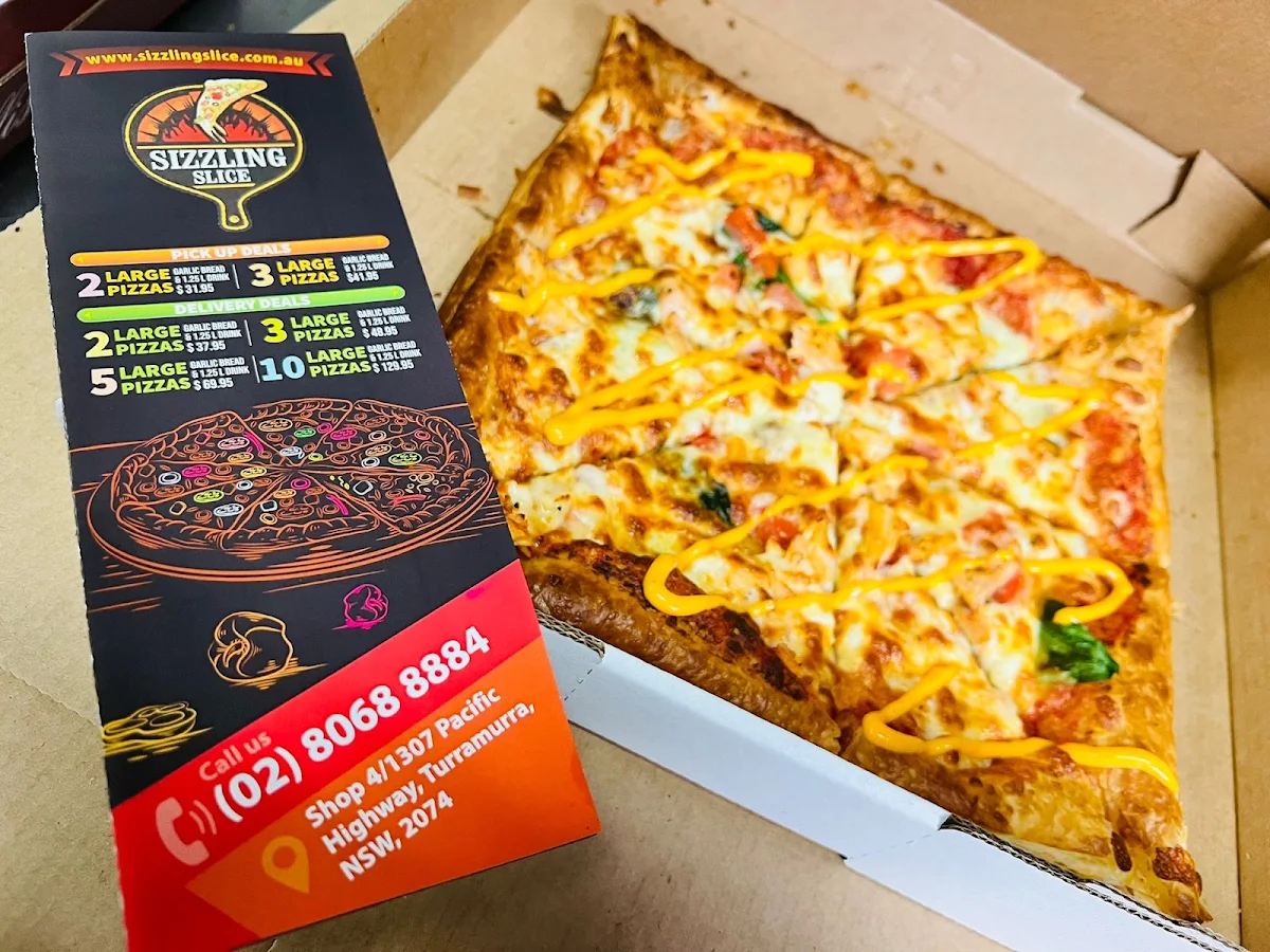 Menu, Sizzling Slice - Turramurra