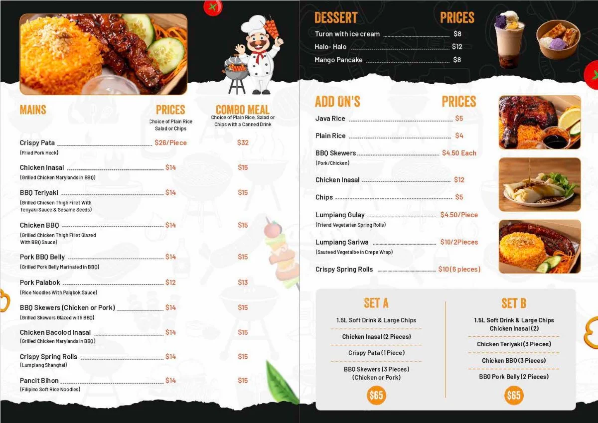 Menu, Barbeque Grill House Blacktown
