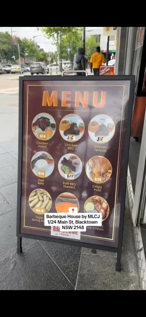 Menu, Barbeque Grill House Blacktown