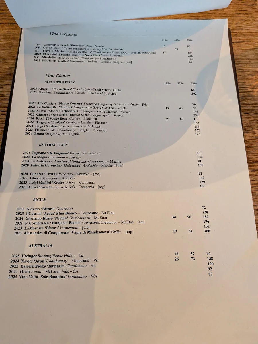 Menu, Tipo 00