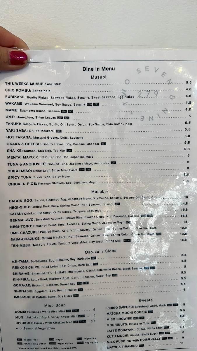 Menu, 279