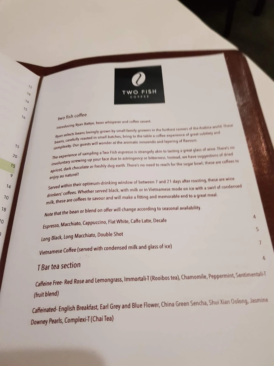 Menu, fermentAsian