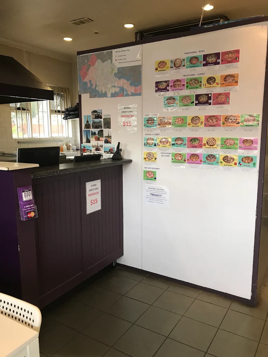 Menu, Gourmet Pizza Pantry