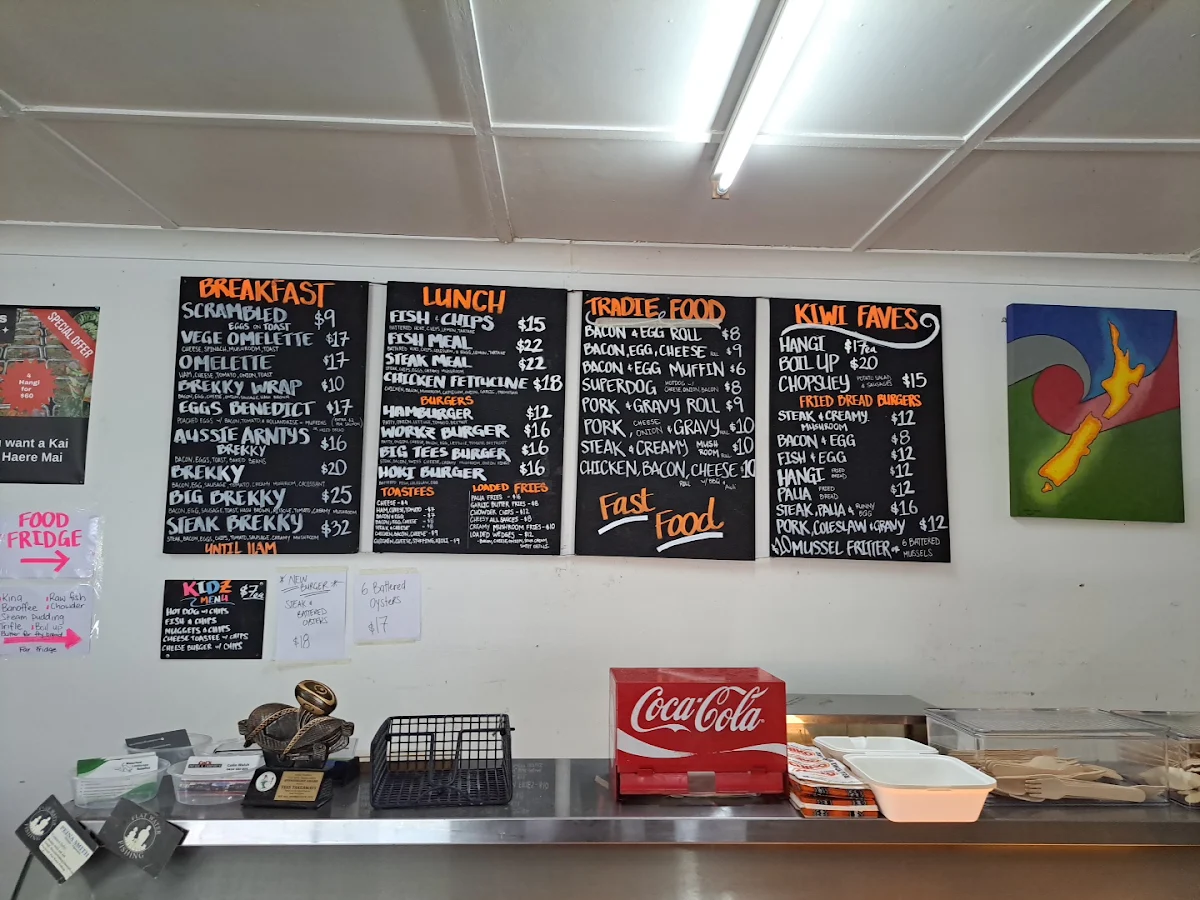 Menu, Tee's Takeaway