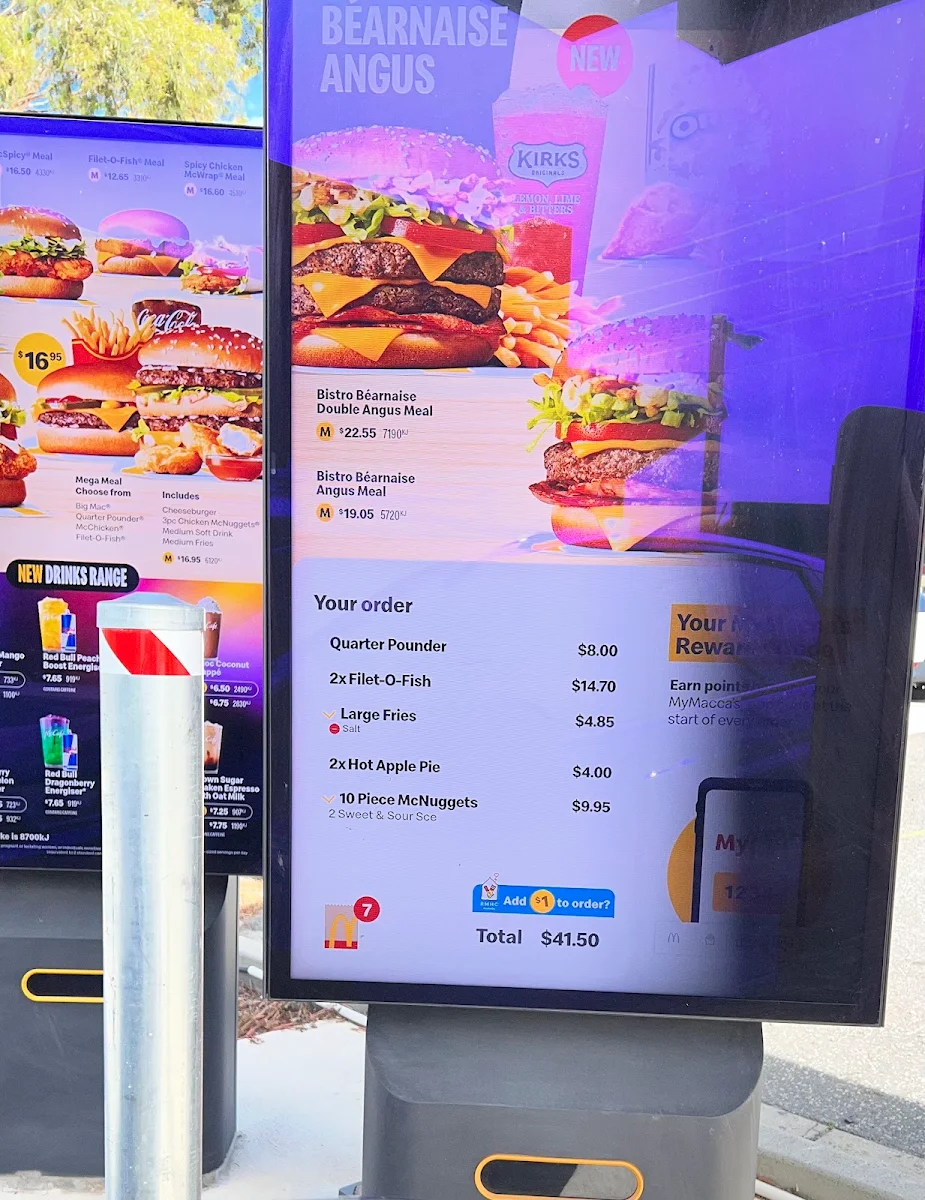 Menu, McDonald's Ormond