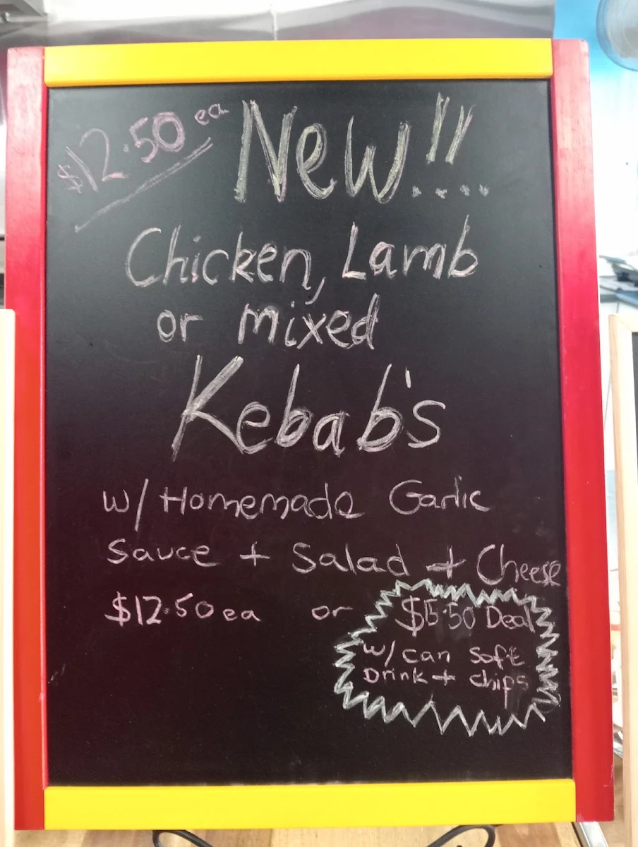 Menu, Maddy’s Takeaway