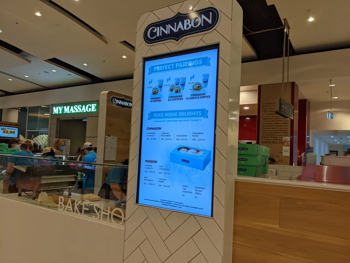 Menu, Cinnabon Westfield Southland